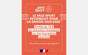 Le pass Sport reconduit pour la saison 2025-2026