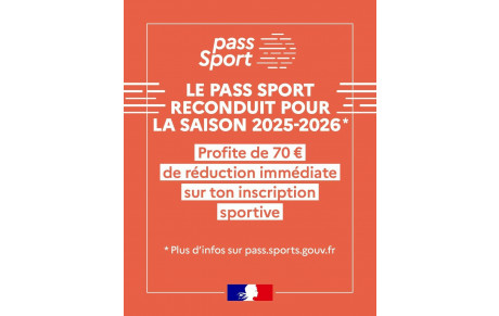 Le pass Sport reconduit pour la saison 2025-2026